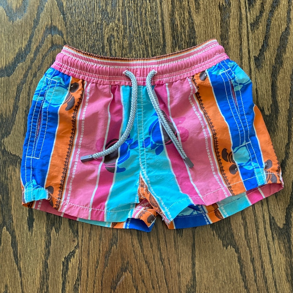 Vilebrequin Turtle Print Boys Swim Trunks 2T